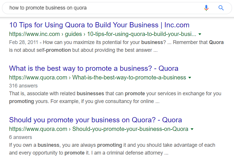 How to promote business on quora.